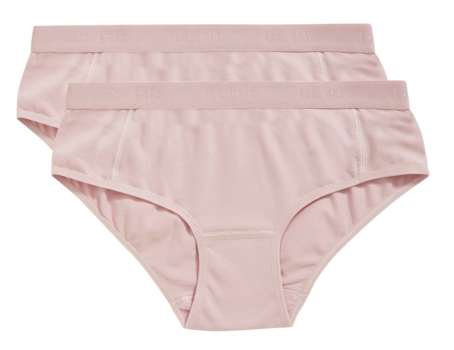Meisjes Organic Cotton Stretch 2-Pack Hipster Ash Pink
