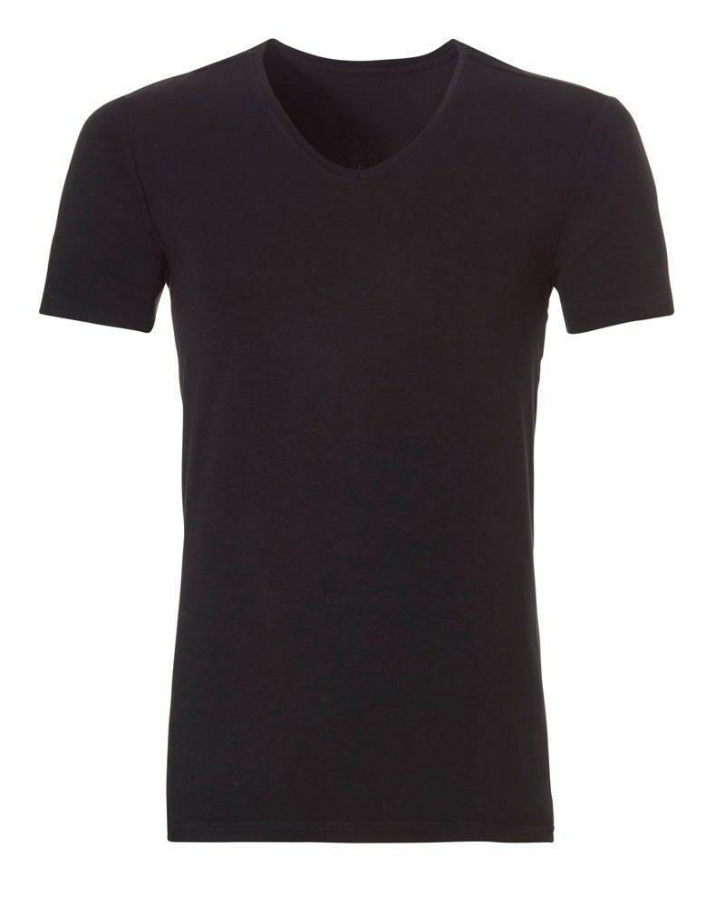 Heren Bamboo V-Neck Zwart