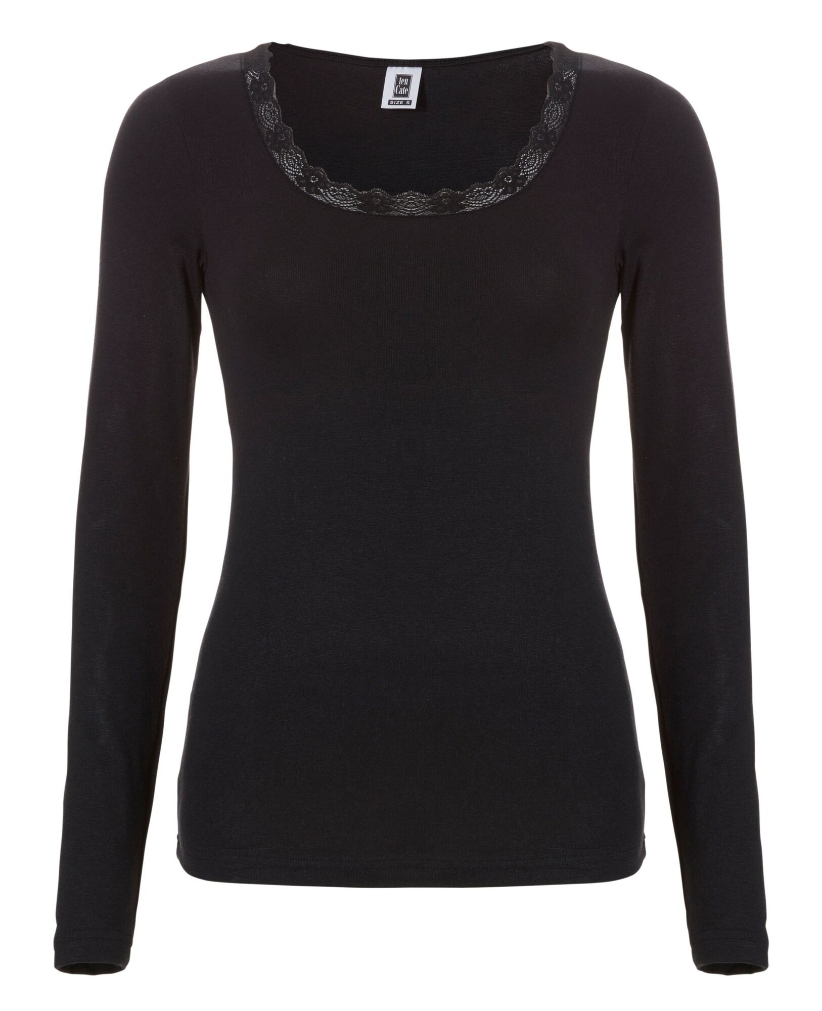 Dames Thermo Lace Longsleeve Zwart