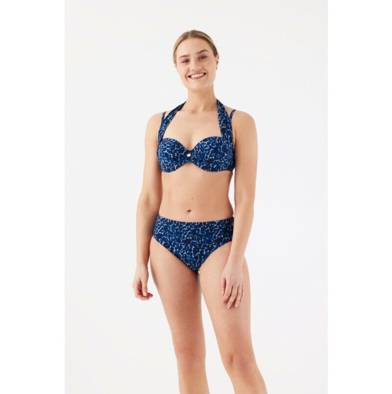 Dames TC WOW Bikinitop Navy Leopard