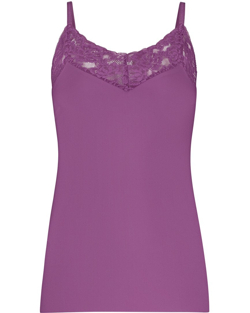 Secrets Dames Spaghetti Top Met Kant Purple Orchid