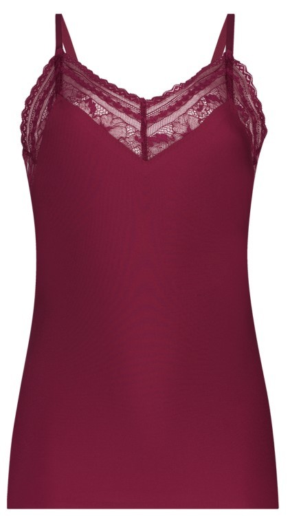Dames Secrets Spaghetti Top Lace Beet Red