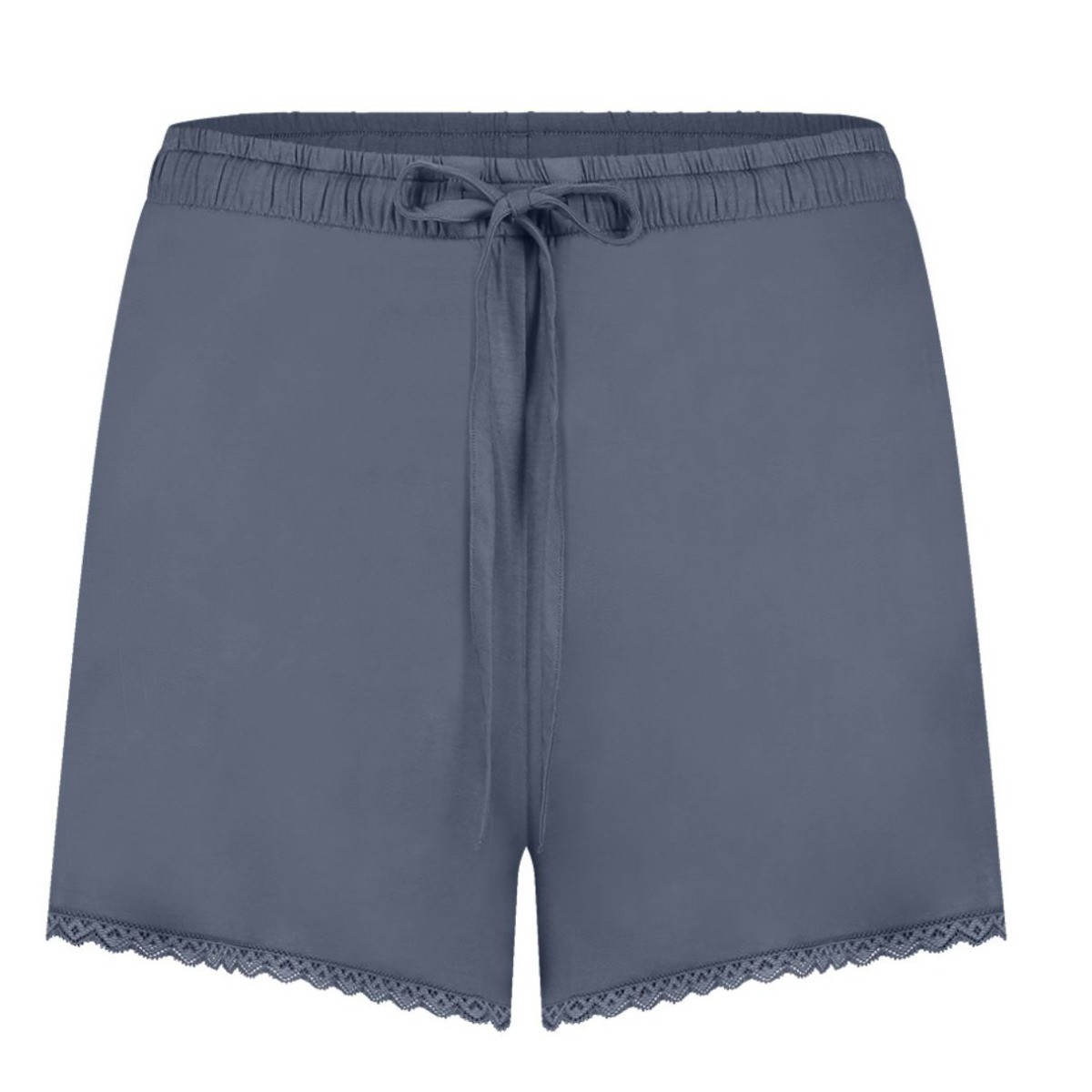 Secrets Modal Dames Short Met Kant Indigo Blue