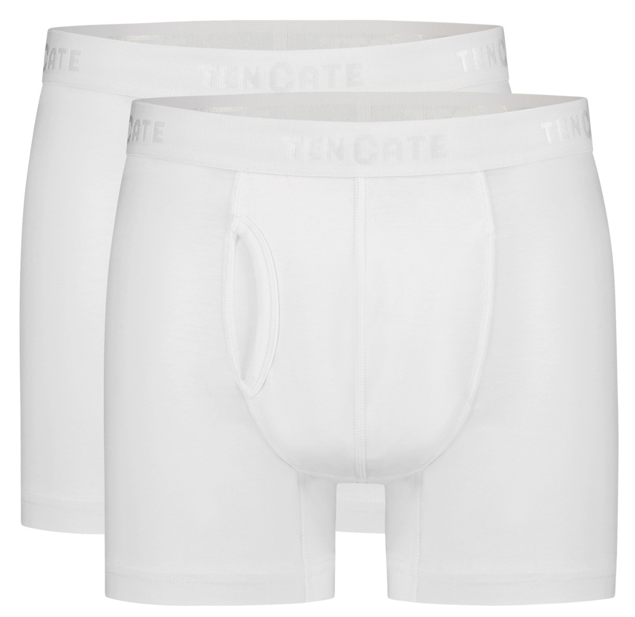 Heren Basics Organic Cotton Stretch 2-Pack Boxershort Wit