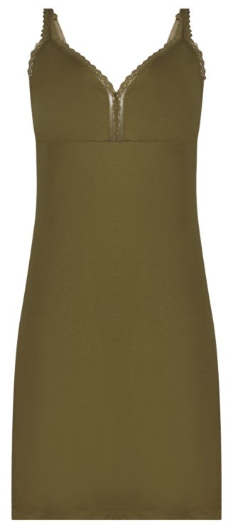 Secrets Modal Dames Onderjurk Met Kant Olive Green