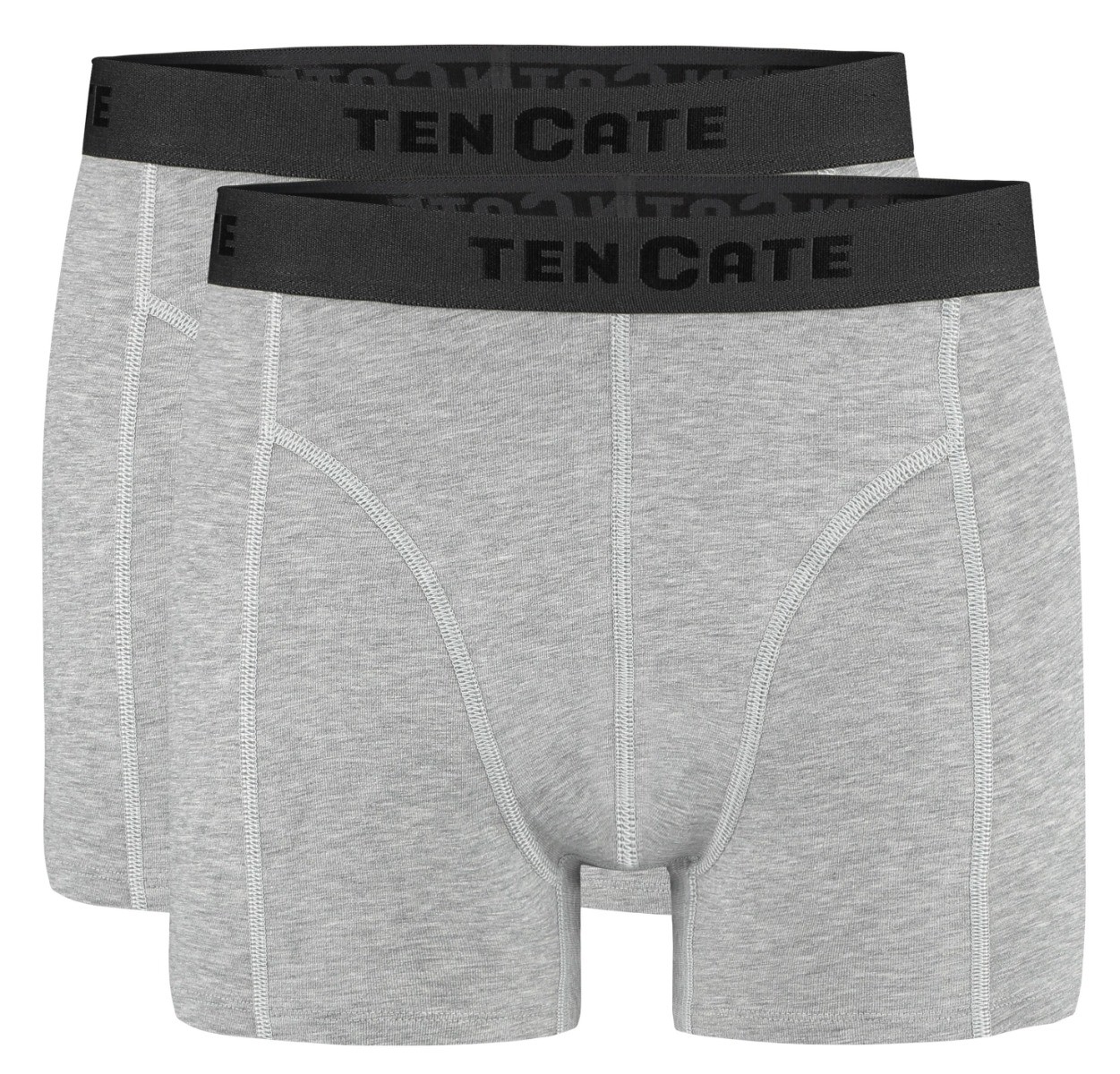 Heren Basics Organic Cotton Stretch 2-Pack Boxershort Grijs