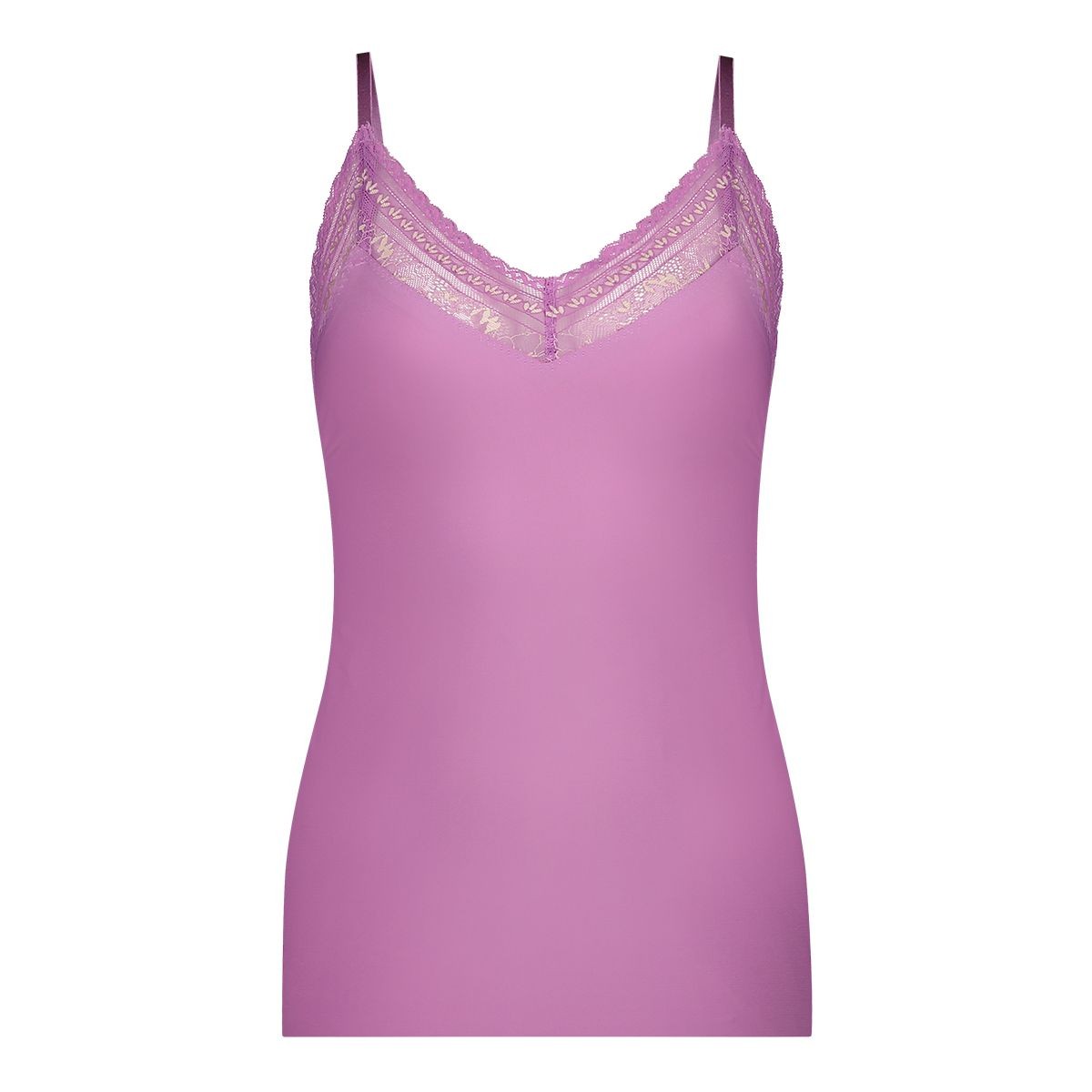 Dames Spaghetti Top Lace Mulberry