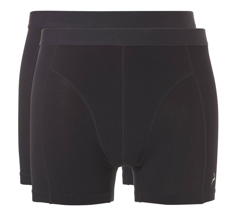 Heren Basics Bamboo Viscose 2-Pack Short Zwart