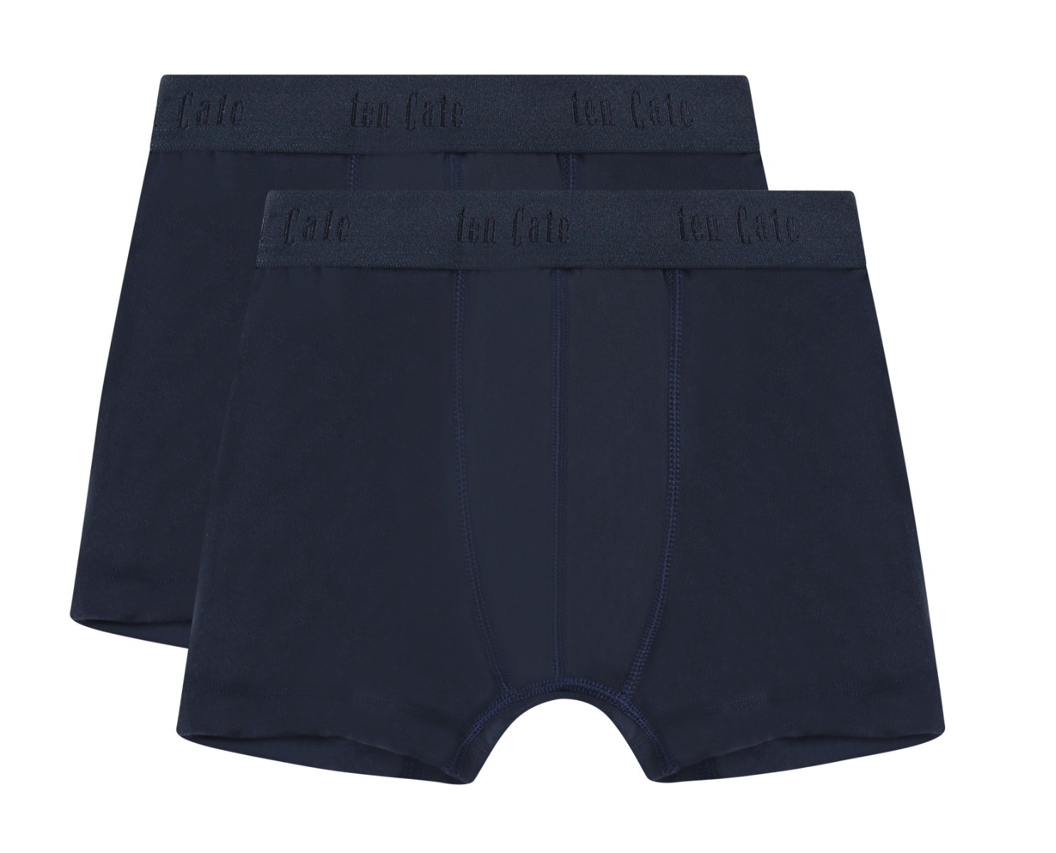 Jongens Organic Cotton Stretch 2-Pack Shorts Donkerblauw