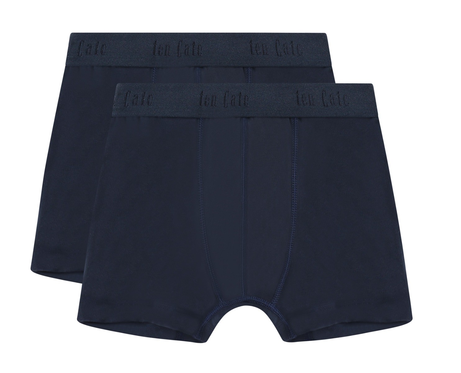 Jongens Basics Organic Cotton Stretch 2-Pack Shorts Donkerblauw