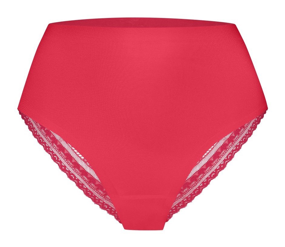 Dames Secrets High Waist Brazilian Lace Rasberry