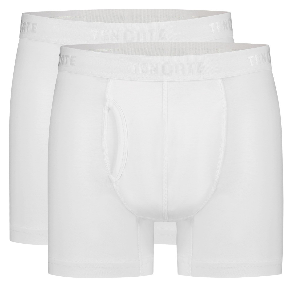 Basics Organic Cotton Stretch Heren Shorts Met Gulp 2-Pack Wit Basics Organic Cotton Stretch Heren Shorts Met Gulp 2-Pack Wit
