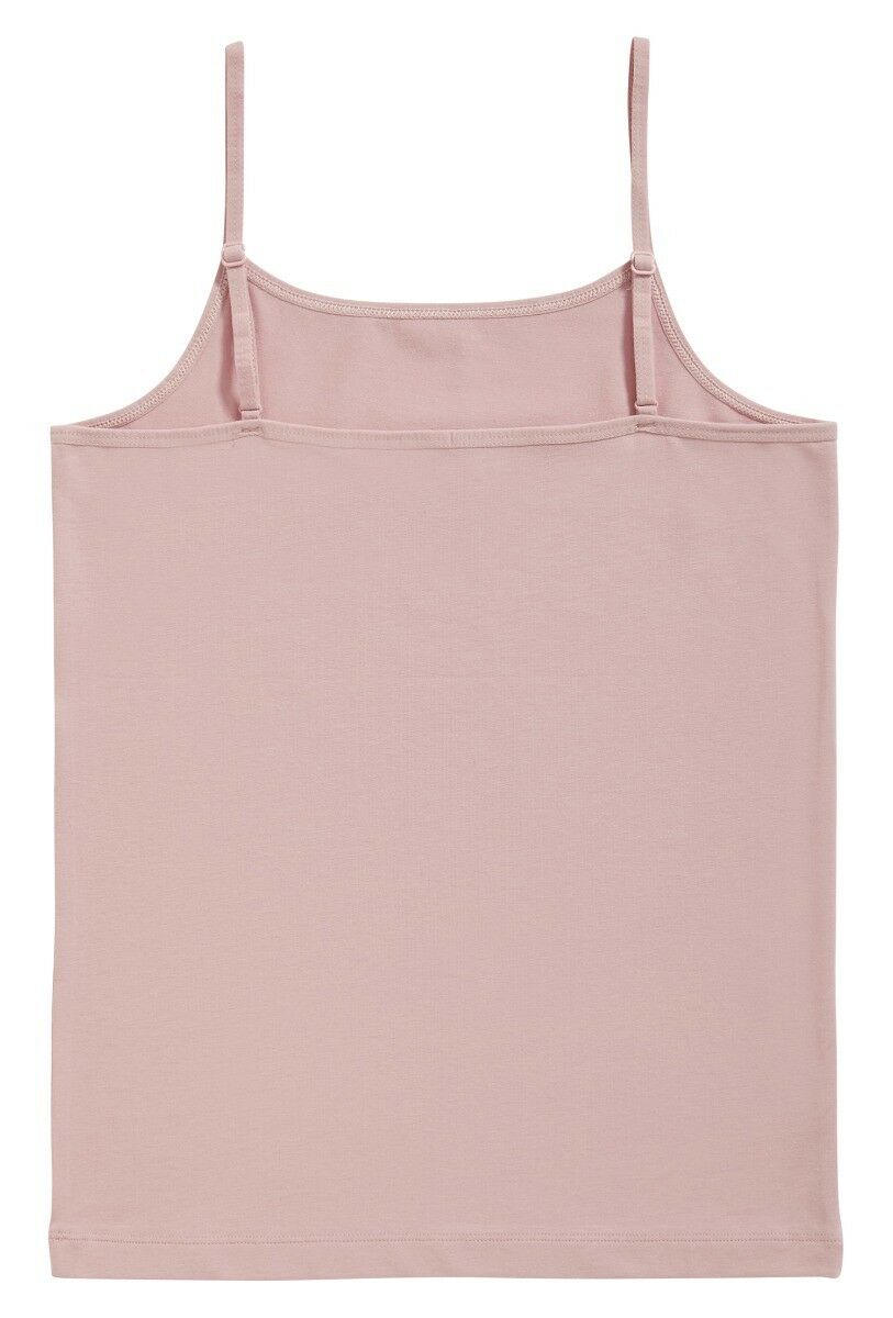 Basics Organic Cotton Stretch Meisjes Spaghetti Top Ash Pink