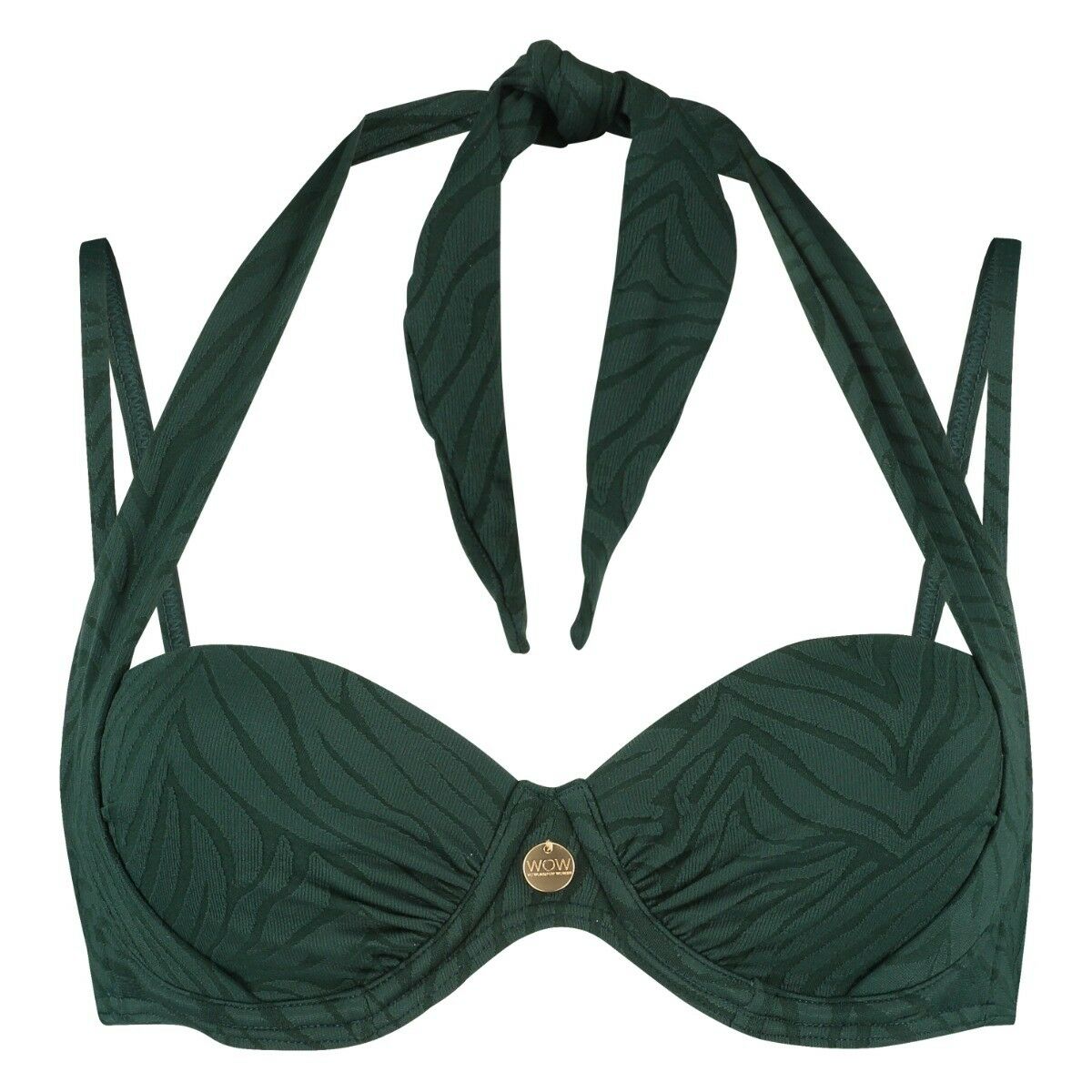 TC WOW Dames Bikinitop Jacquard Zebra Green