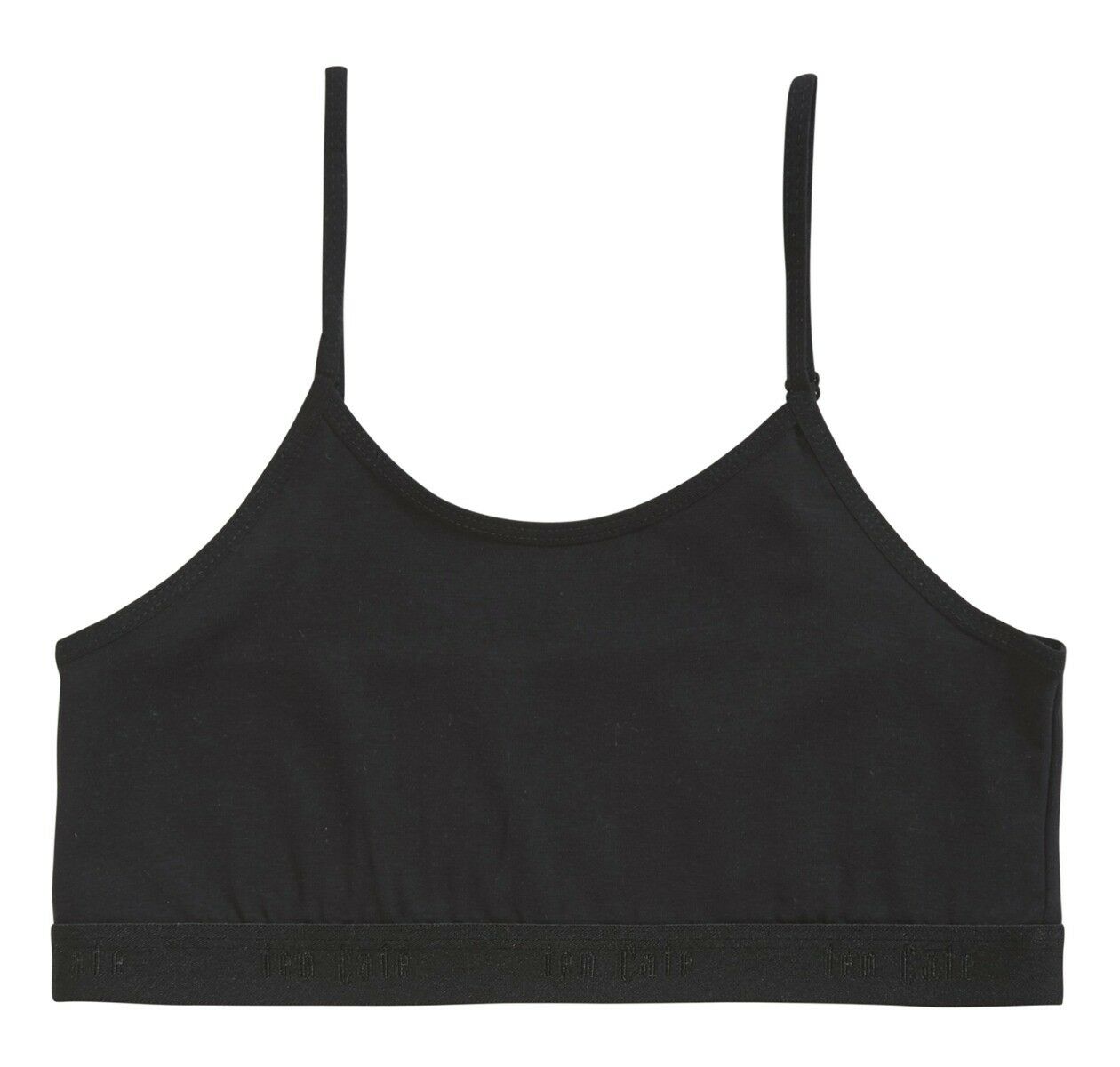 Meisjes Basics Organic Cotton Stretch Top Zwart