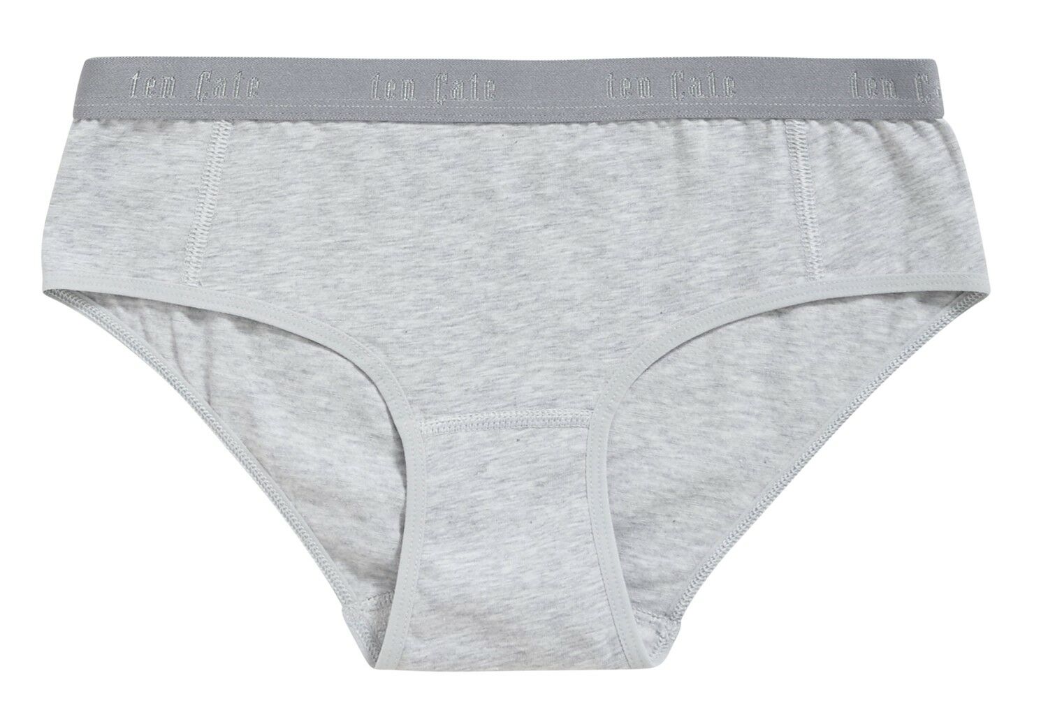 Basics Organic Cotton Stretch Meisjes Hipster 2-Pack Light Grey Melee