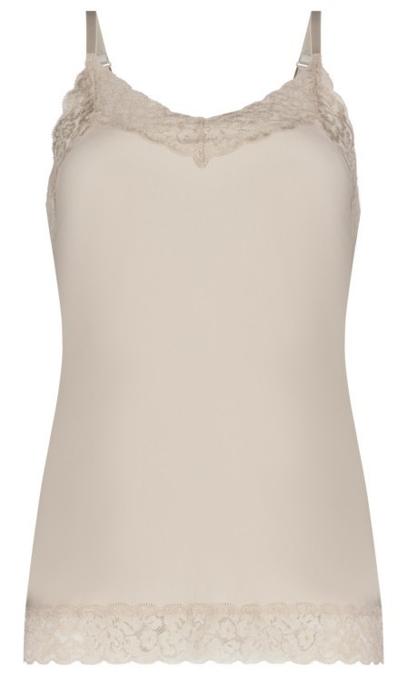 Secrets Dames Spaghetti Top Met Kant Almond Secrets Dames Spaghetti Top Met Kant Almond