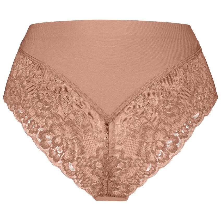 Secrets Dames High Waist Brazilian Met Kant Pink Nut