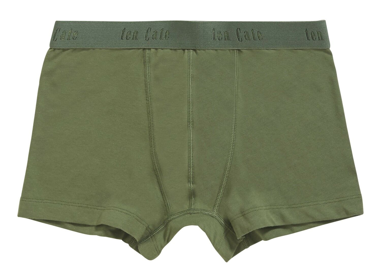Jongens Basics Organic Cotton Stretch 2-Pack Shorts Army Green