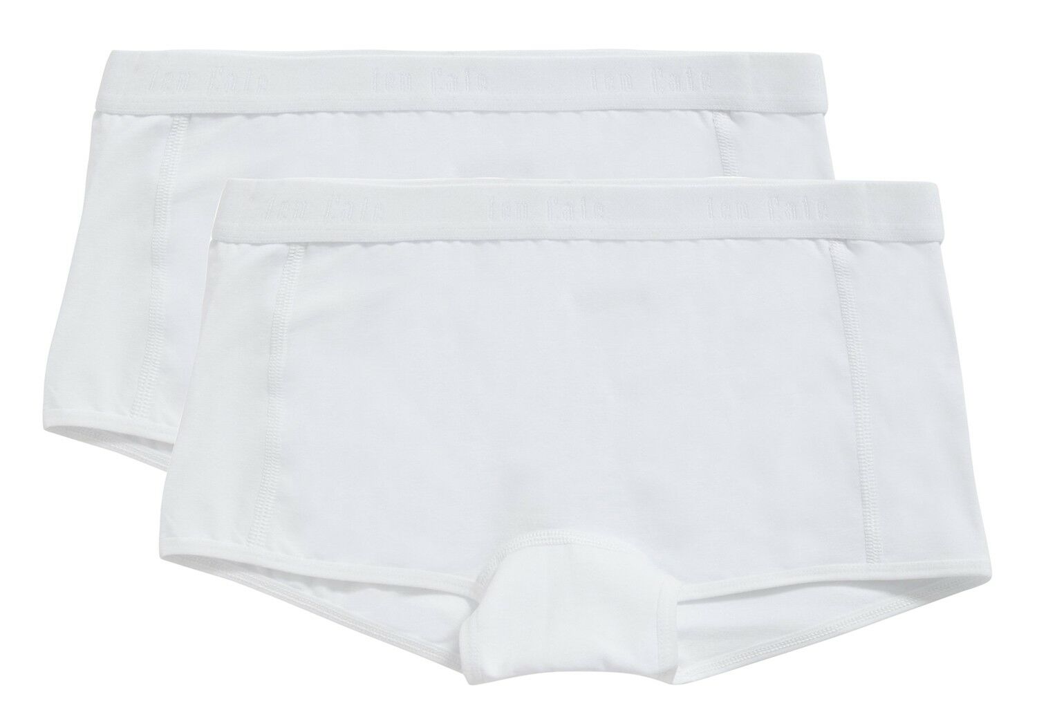 Meisjes Basics Organic Cotton Stretch 2-Pack Short Wit