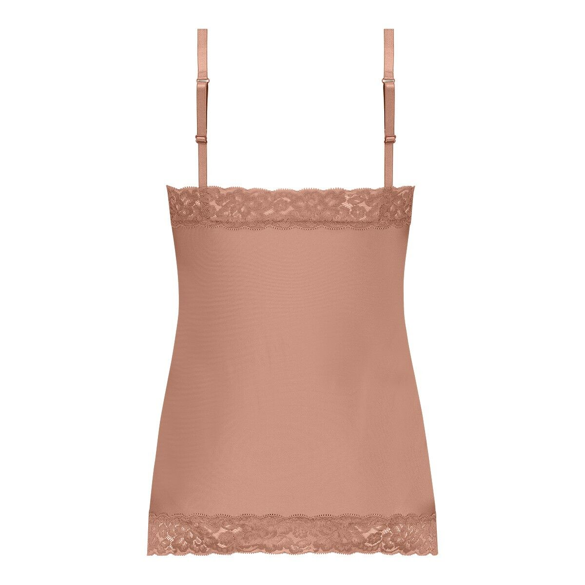 Dames Secrets Spaghetti Lace Top Pink Nut