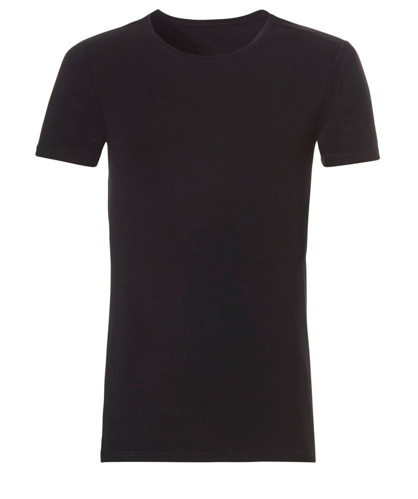 Basics Bamboo Viscose Heren T-Shirt Zwart