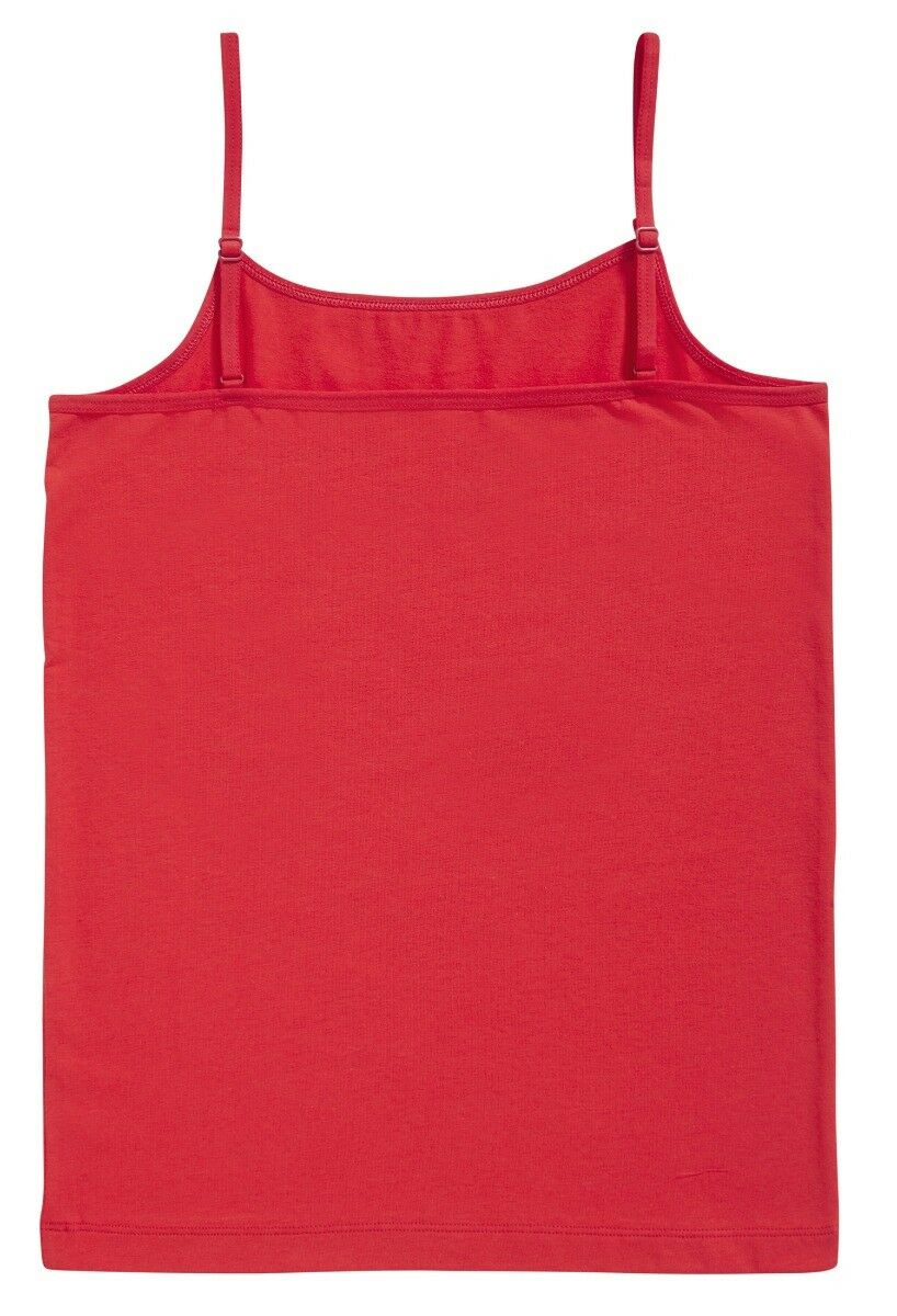 Basics Organic Cotton Stretch Meisjes Spaghetti Top Rood