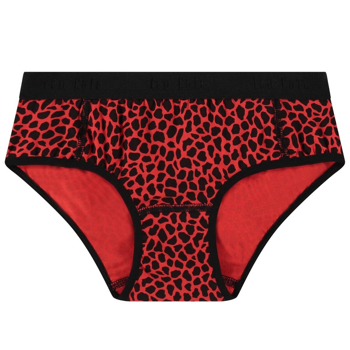 Meisjes Basics Organic Cotton Stretch 4-Pack Hipster Red Zebra Pack