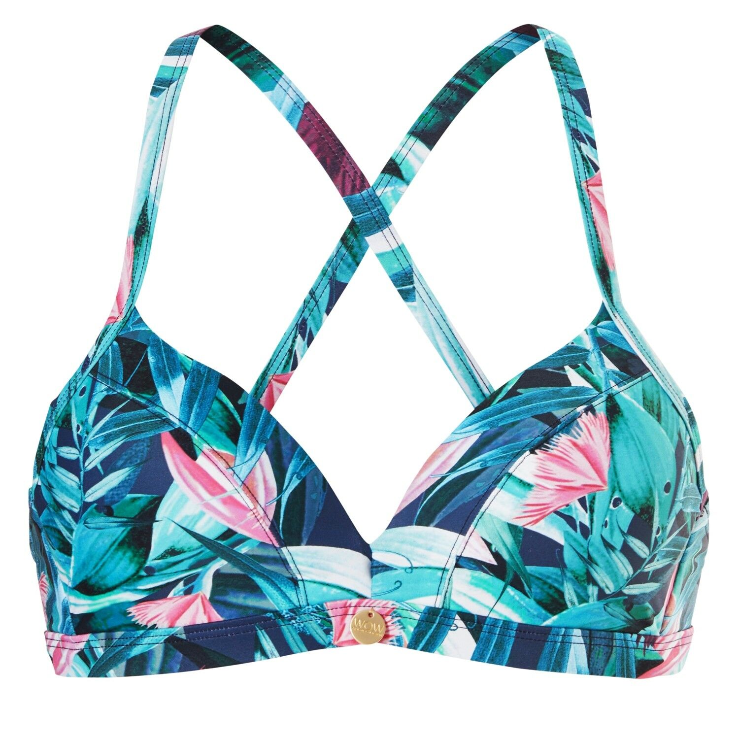 Beach TC WOW Dames Bikinitop Groen/Roze