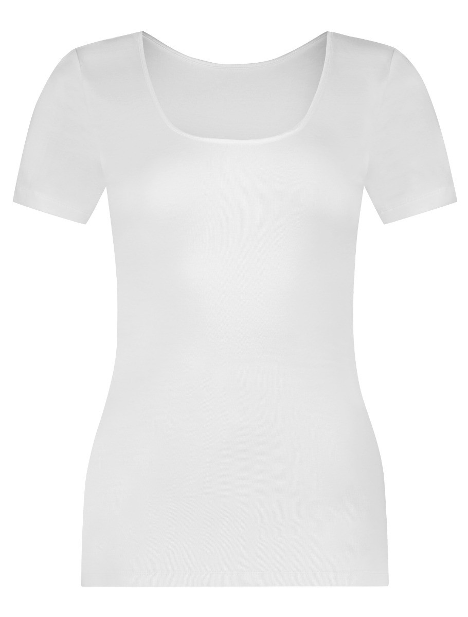 Basics Organic Cotton Stretch Dames T-Shirt Wit Basics Organic Cotton Stretch Dames T-Shirt Wit