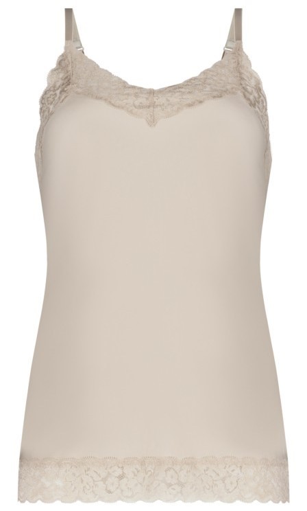 Dames Secrets Spaghetti Top Lace Almond