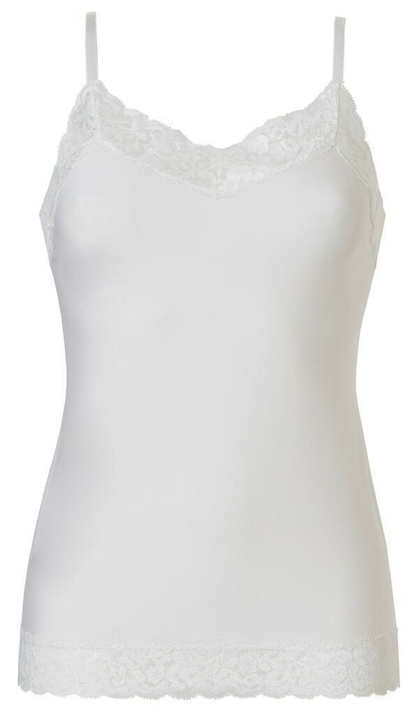 Dames Secrets Spaghetti Lace Top Off White