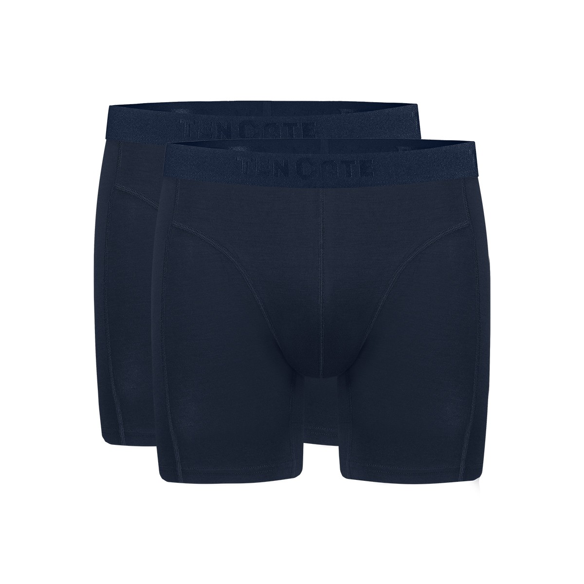 Basics Bamboo Viscose Heren Short Long 2-Pack Navy Basics Bamboo Viscose Heren Short Long 2-Pack Navy