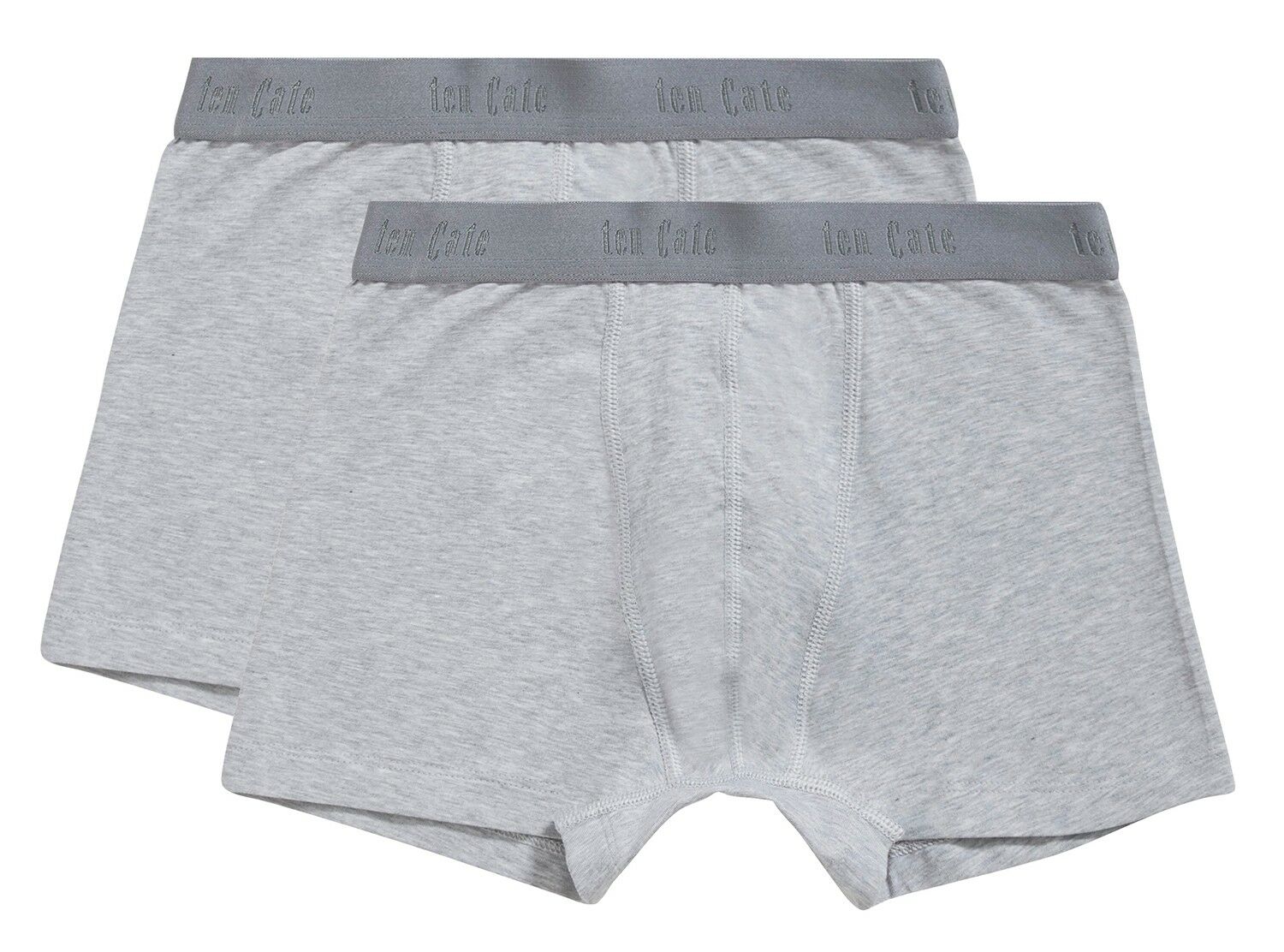 Jongens Basics Organic Cotton Stretch 2-Pack Shorts Light Grey Melee