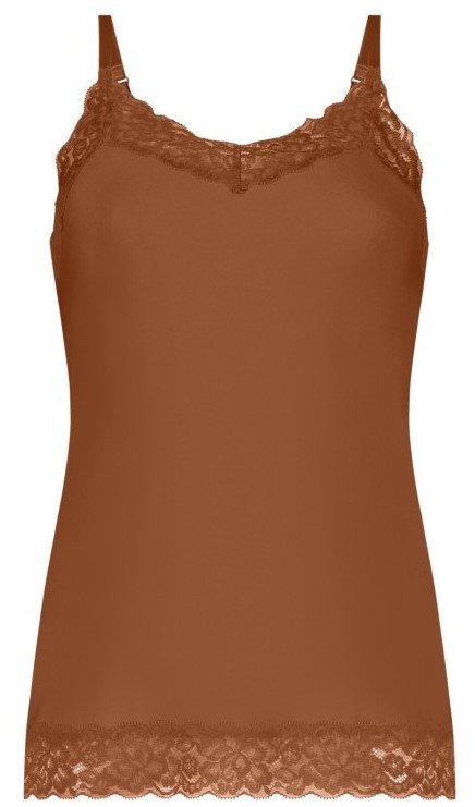 Dames Secrets spaghetti Top Lace Pecan