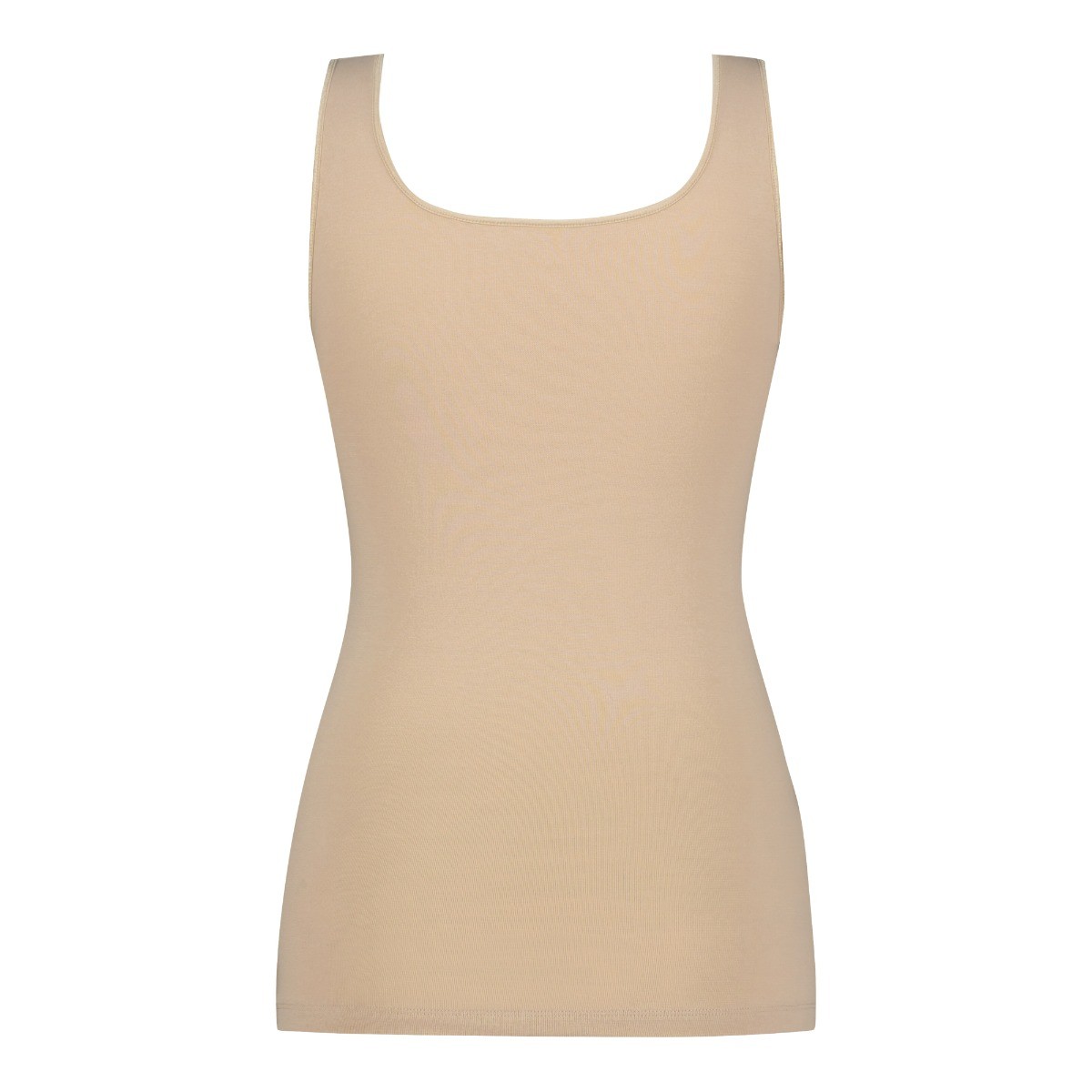 Dames Basics Organic Cotton Stretch Hemd Beige