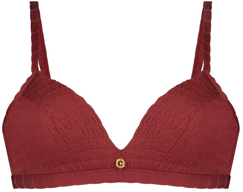 Dames Beach Bikinitop Shiny Rouge