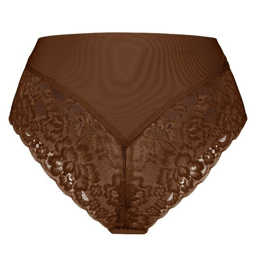 Secrets Dames High Waist Brazilian Met Kant Coconut Secrets Dames High Waist Brazilian Met Kant Coconut