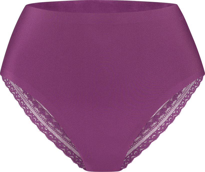 Dames Secrets High Waist Lace Brazilian Purple