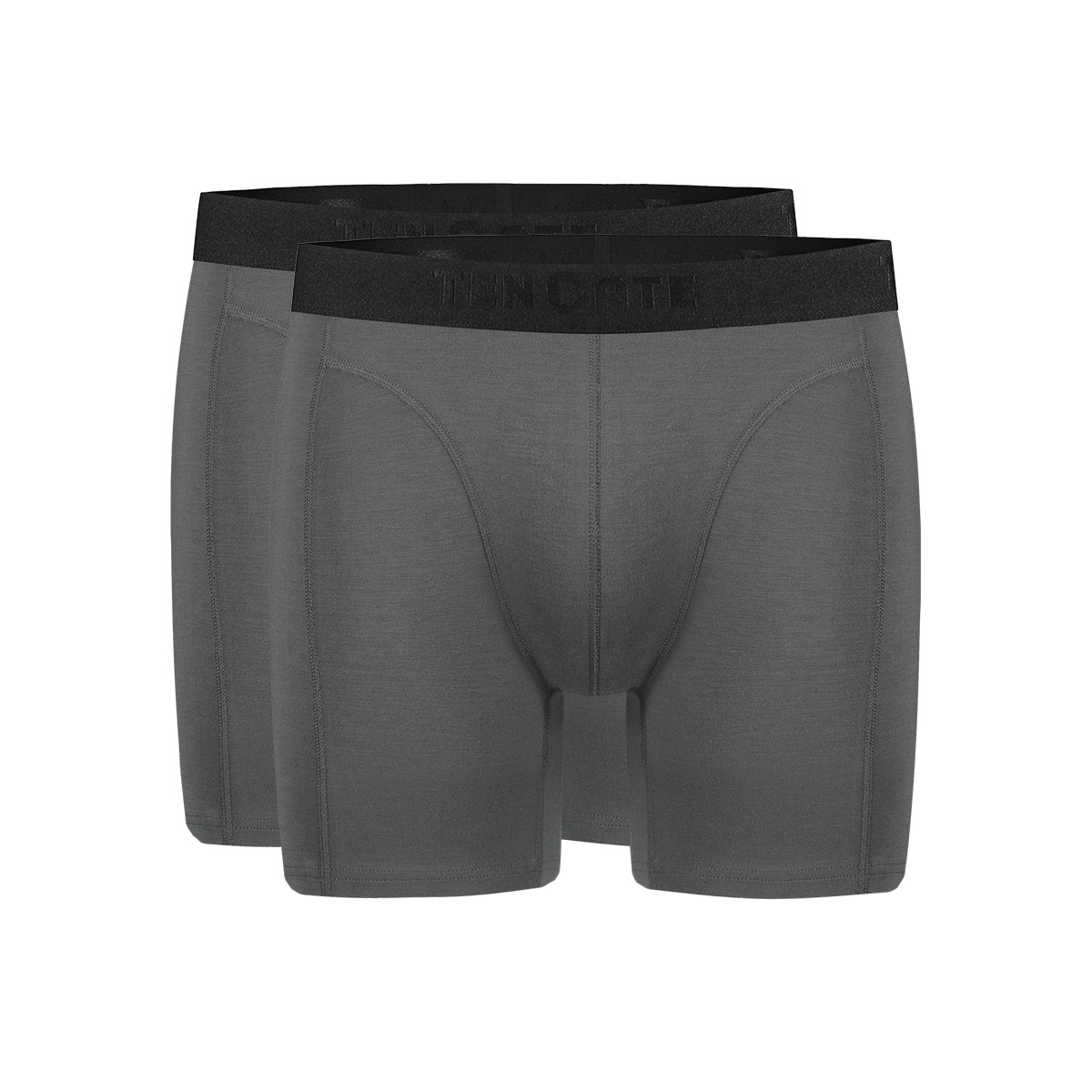Heren Basics  men long shorts 2 pack Grey