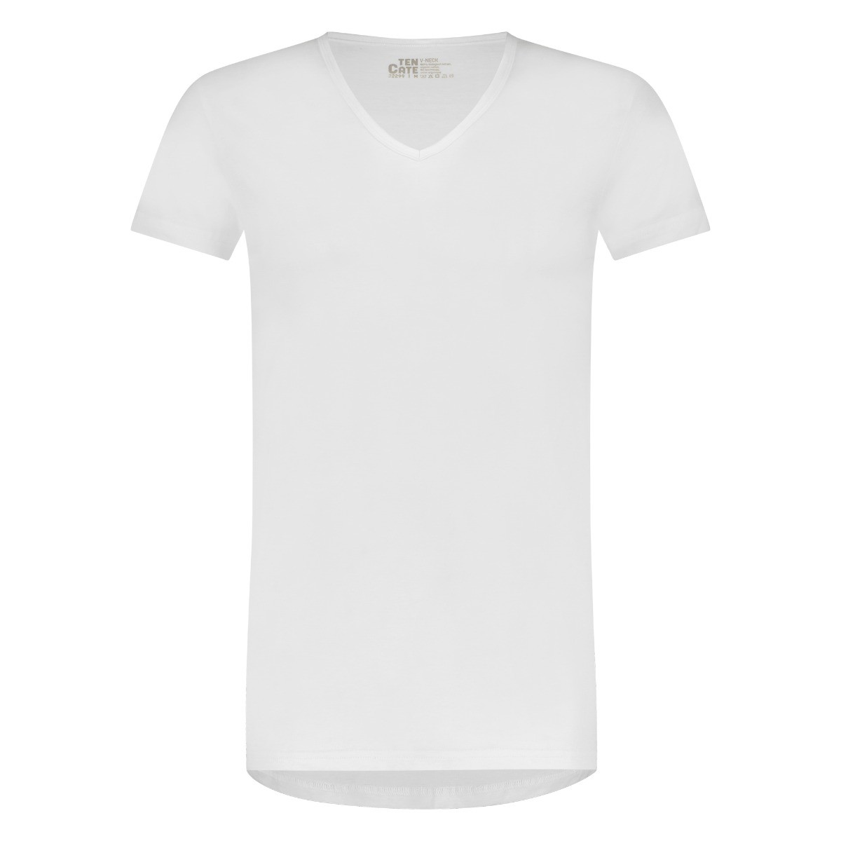 Basics Organic Cotton Stretch Heren T-Shirt V-neck 2-Pack Wit