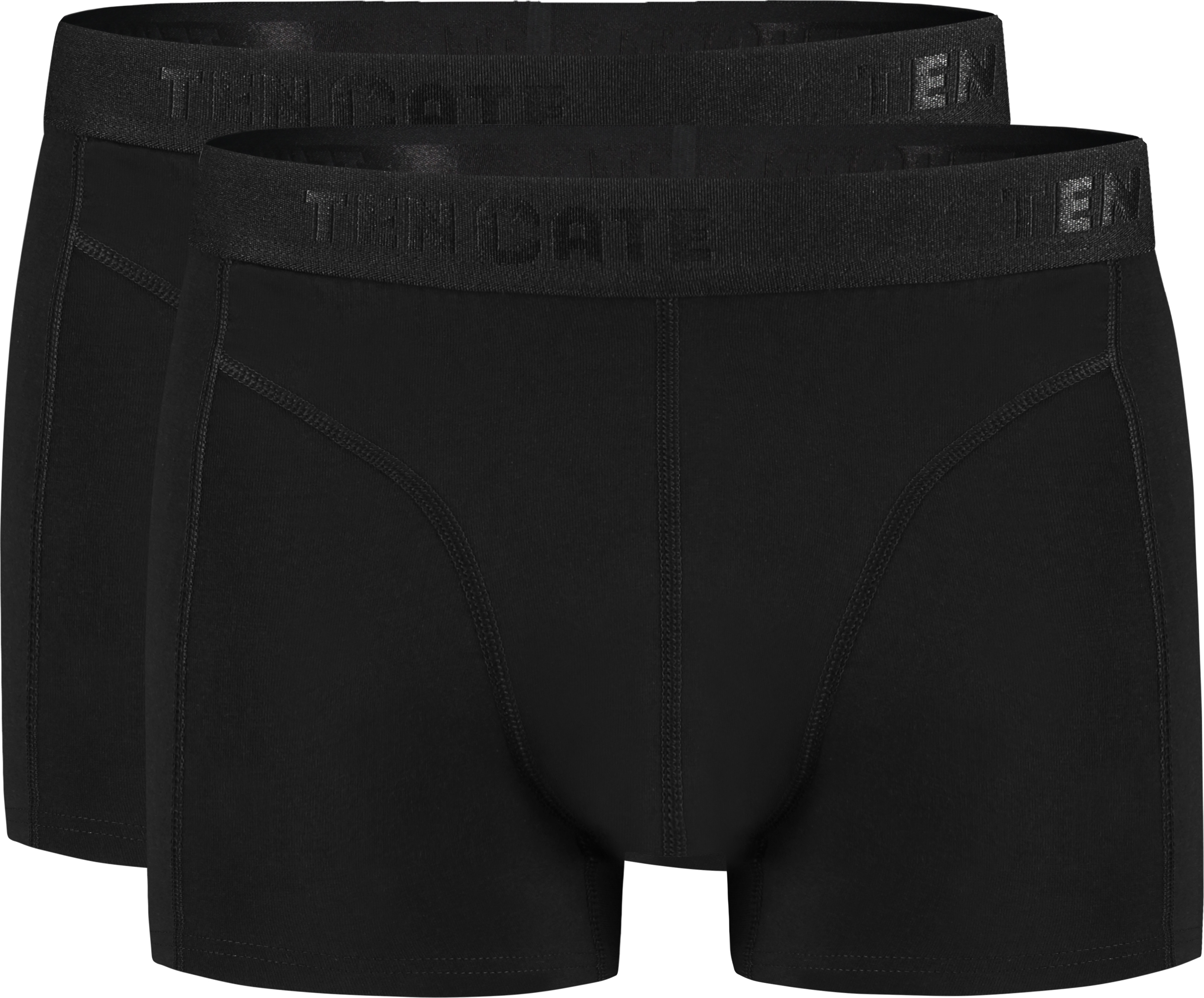 Basics Organic Cotton Stretch Heren Shorty 2-Pack Zwart Basics Organic Cotton Stretch Heren Shorty 2-Pack Zwart