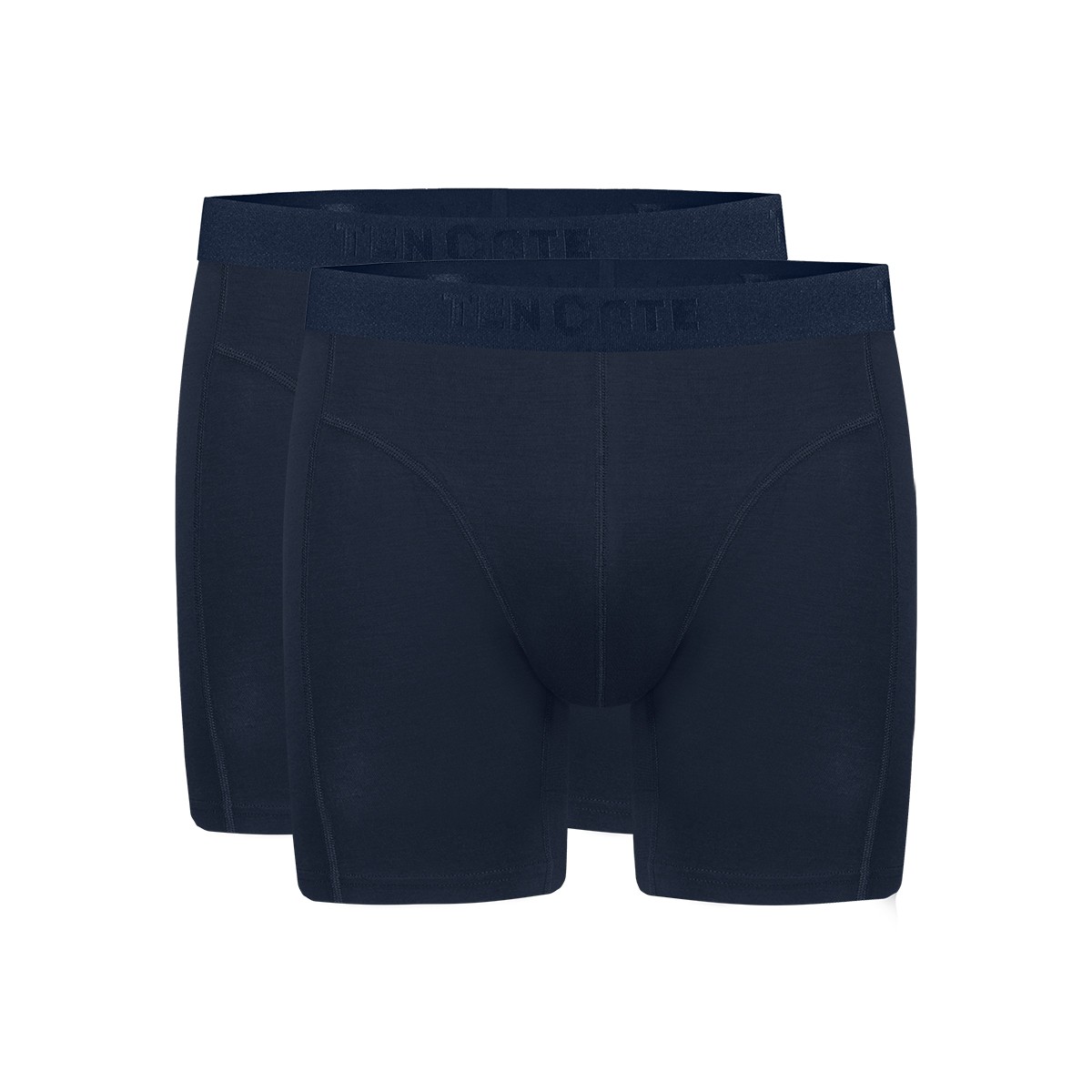 Basics Bamboo Viscose Heren Short Long 2-Pack Navy