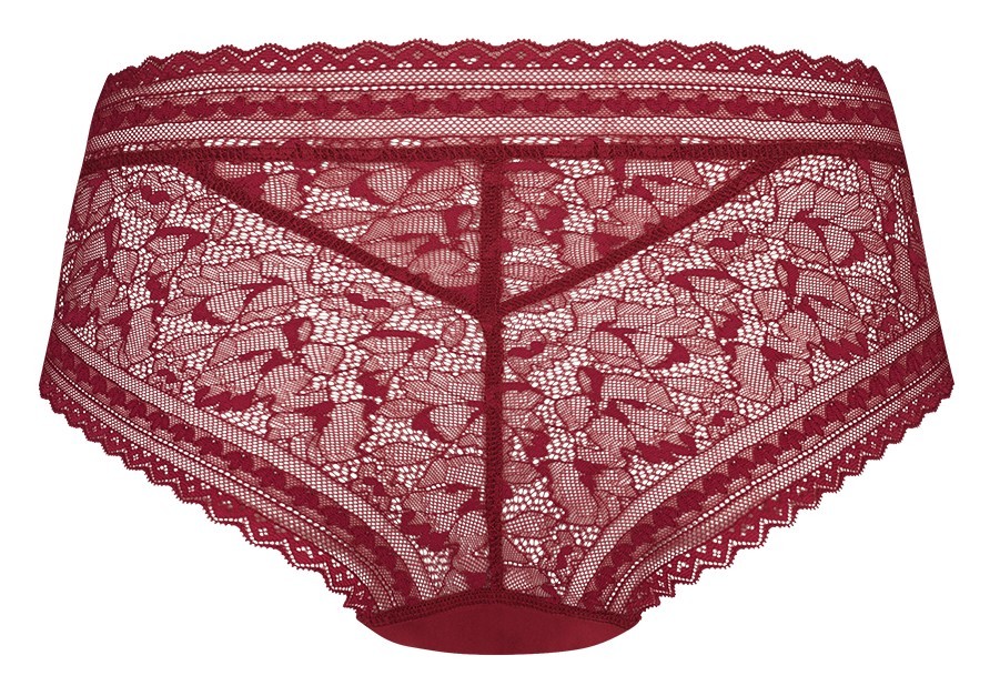 Dames Hipster Lace Beet Red