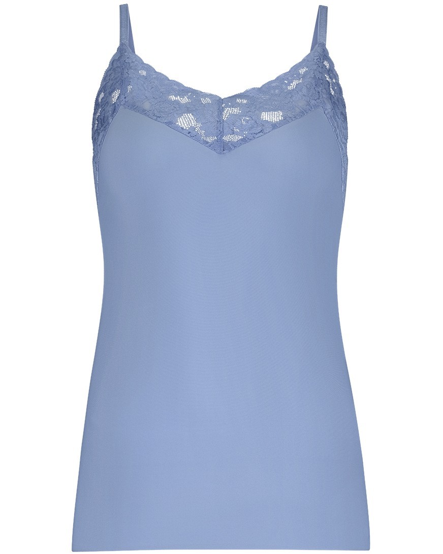 Secrets Dames Spaghetti Top Met Kant Lavender Blue