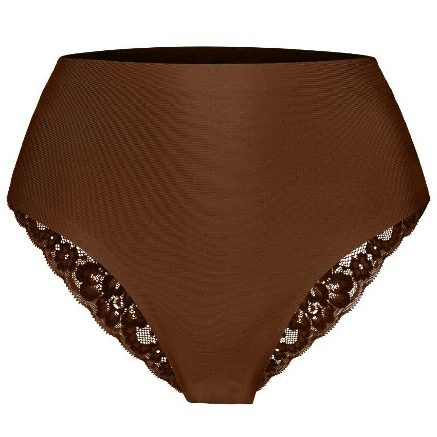 Dames Secrets High Waist Lace Brazilian Coconut