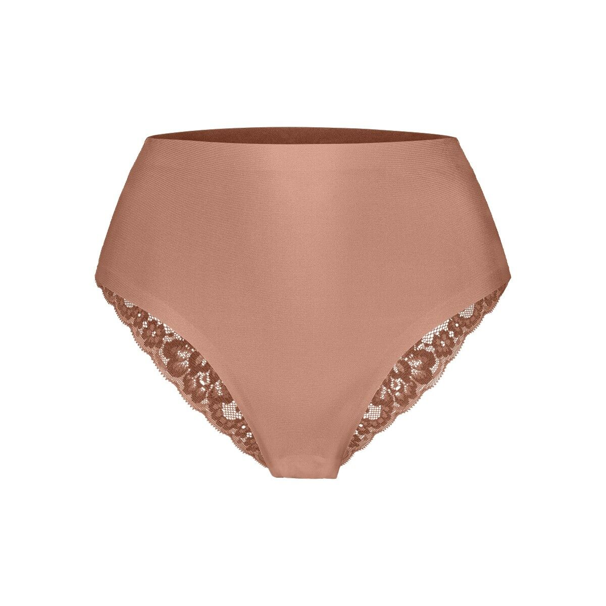 Dames Secrets High Waist Lace Brazilian Pink Nut