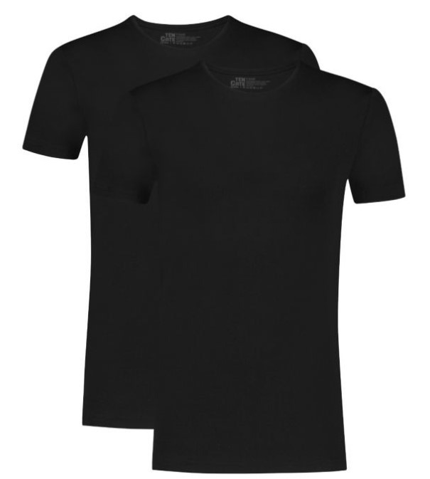 Heren Basics 2-Pack T-Shirt Zwart