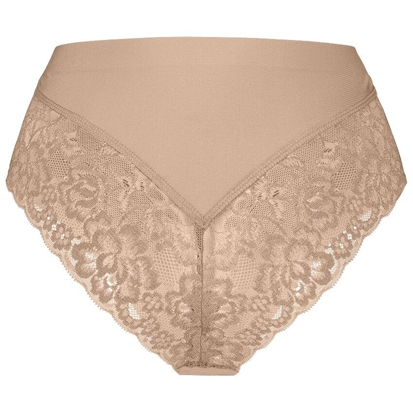 Dames Secrets High Waist Lace Brazilian Walnut