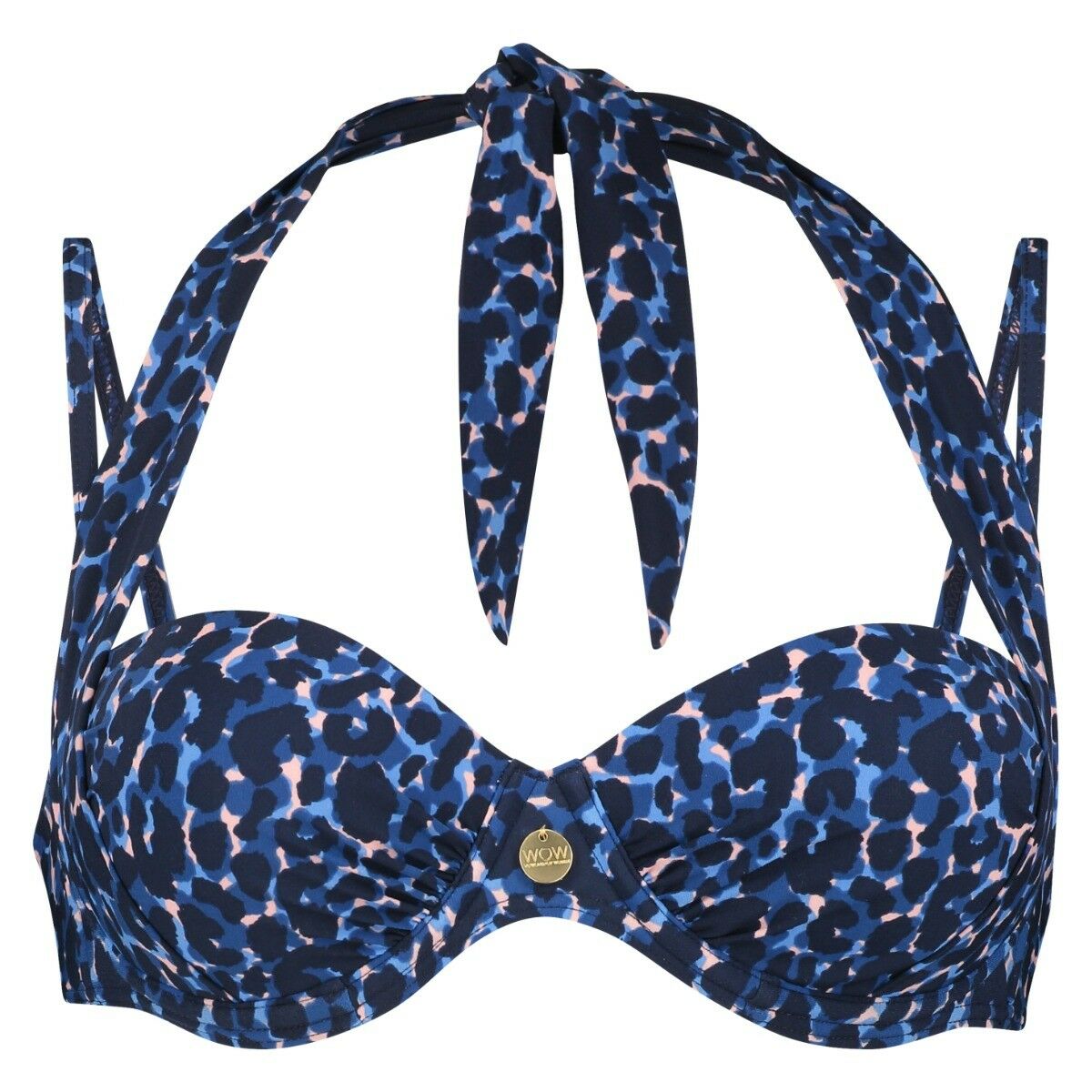 Beach TC WOW Dames Bikinitop Navy Leopard